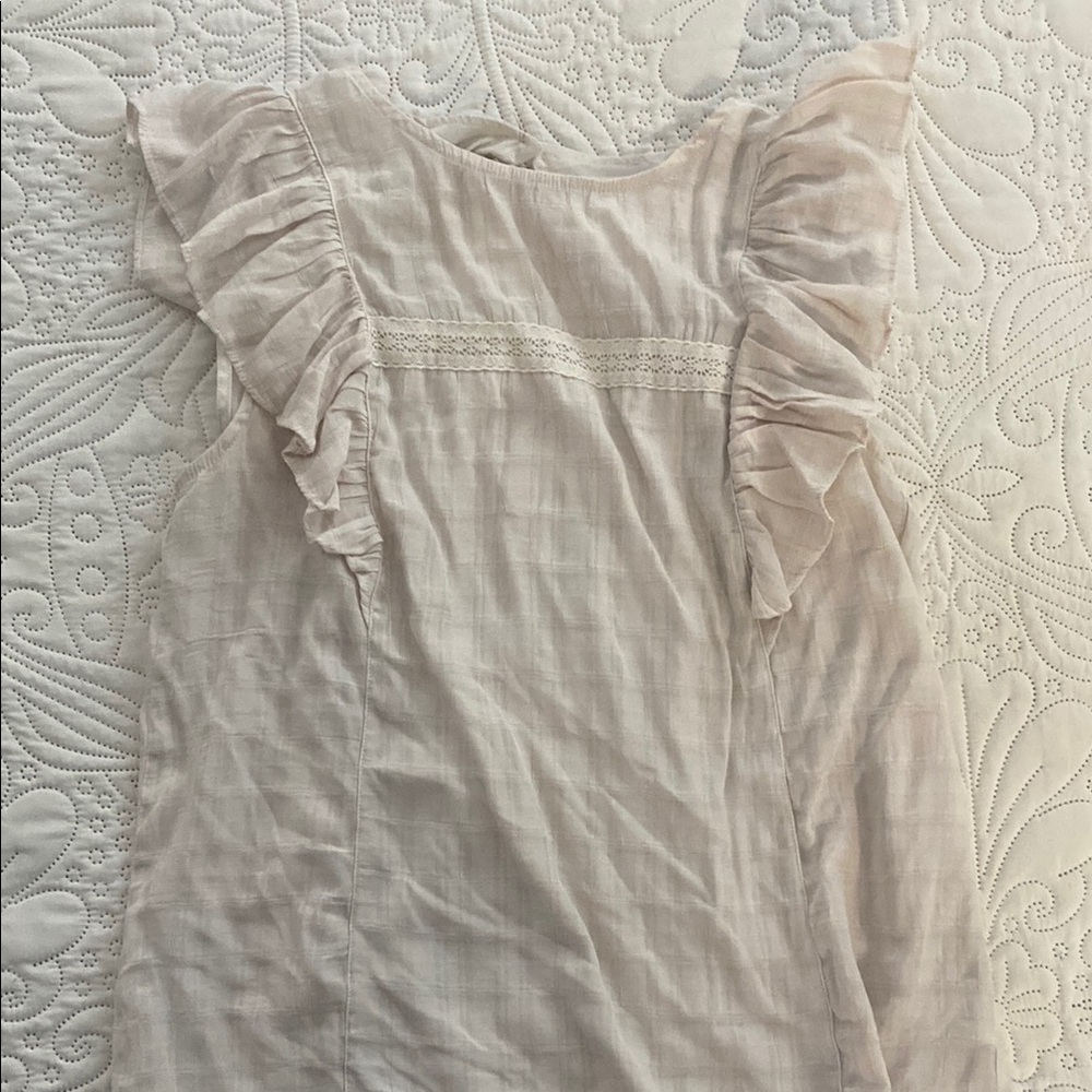 Ruffled Cream Blouse